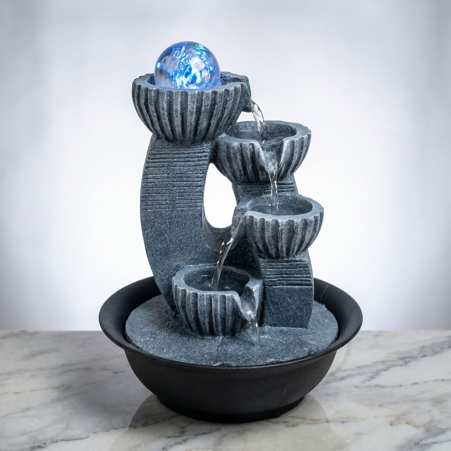 Azure Tierd Fountain (12 X 8.5 Inches)